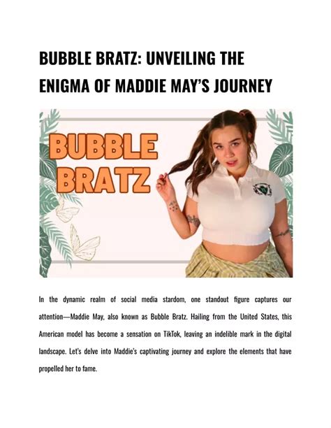 Bubble Bratz: Unveiling the Enigma of Maddie May’s。